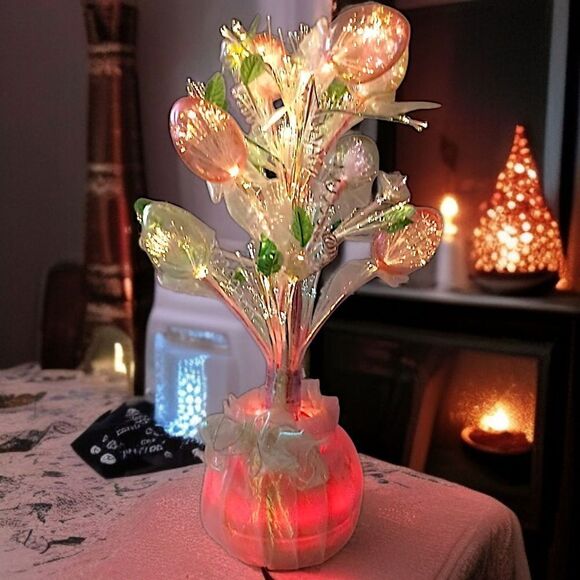 Fiber Optic Easter Egg Tree Color Changing Vintage 90s Pastels Light Up VIDEO. - Picture 14 of 16